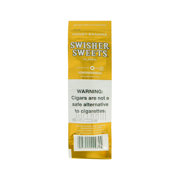 Swisher Sweets Cigarillos Honey Banana pouch back