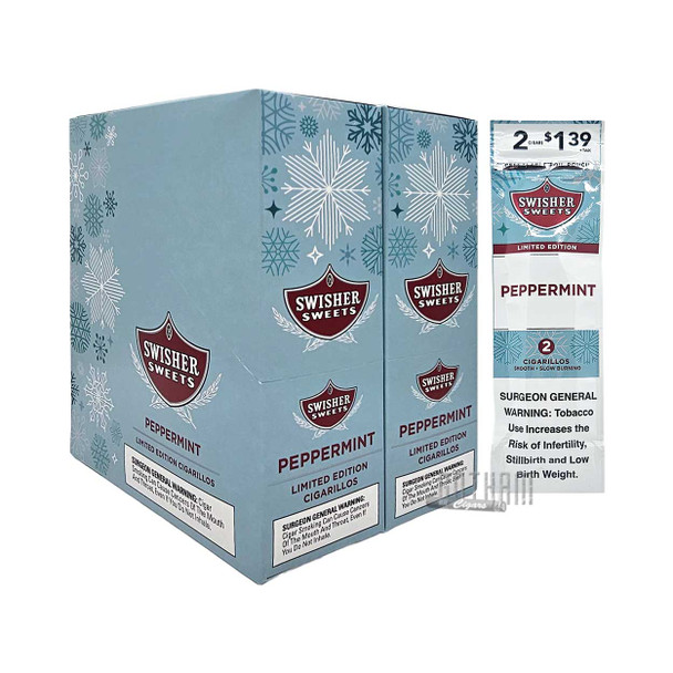 Swisher Sweets Cigarillos Peppermint Box with single pouch