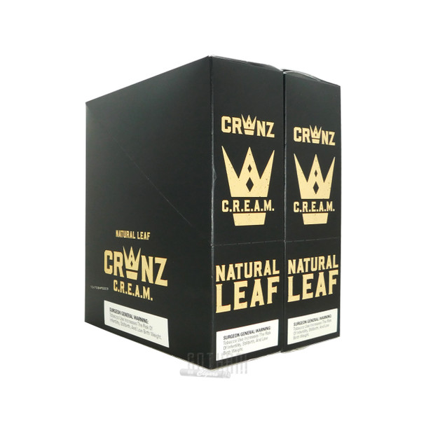 CRWNZ Natural Leaf Cigarillos C.R.E.A.M box