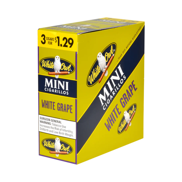 White Owl Mini Cigarillos White Grape Box