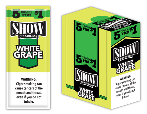 Show Cigarillos White Grape box and pouch