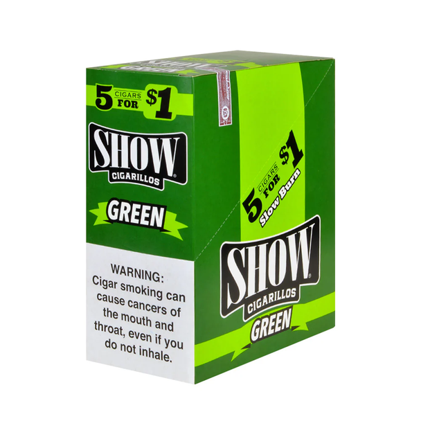 Show Cigarillos Green box and pouch