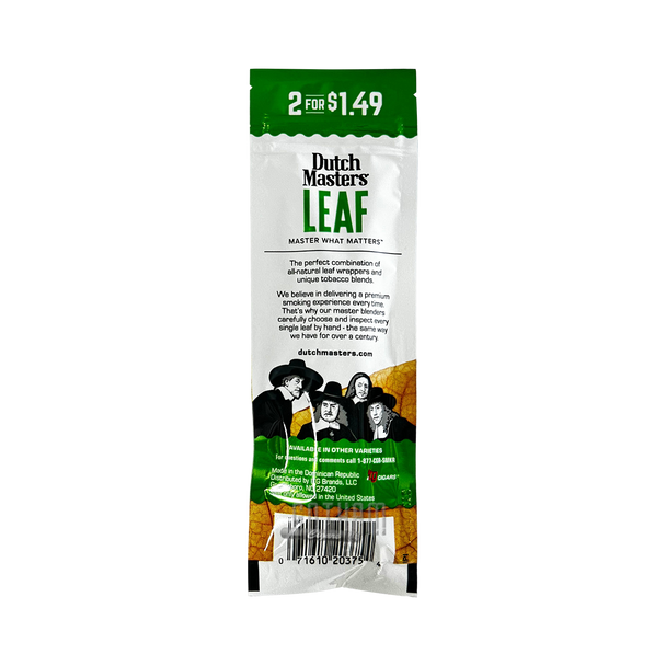Dutch Masters Leaf Tropical - Back of the Pouch