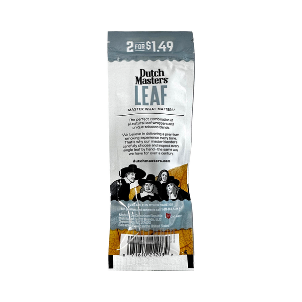 Dutch Masters Leaf Russian Cream - Back of the Pouch