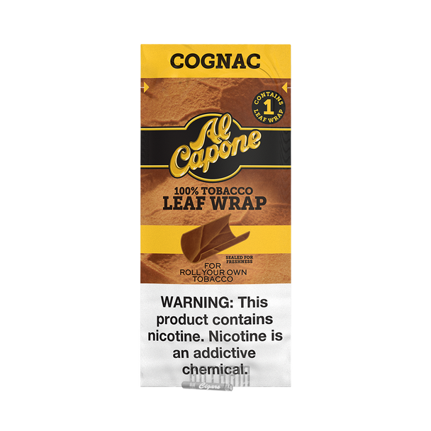 Al Capone Leaf Wrap Cognac pouch