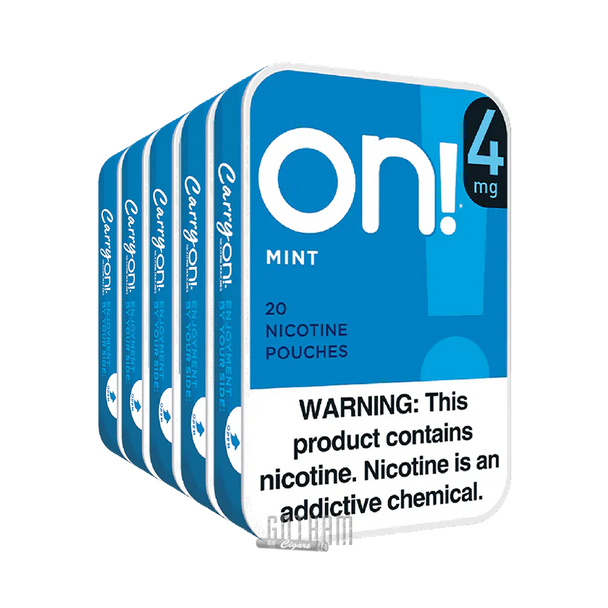 ON! Nicotine Pouches Mint 4MG - 5 Cans
