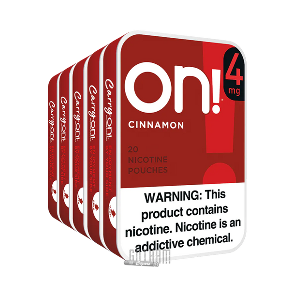ON! Nicotine Pouches Cinnamon 4MG - 5 Cans