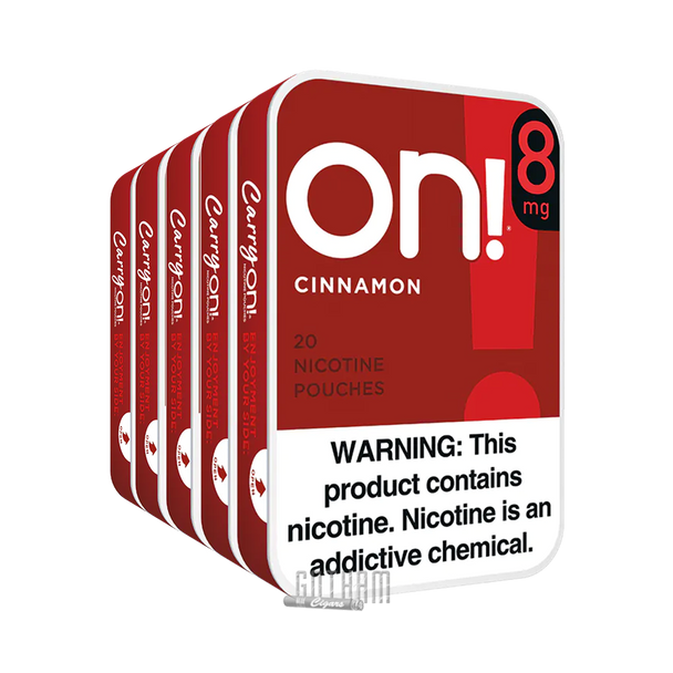ON! Nicotine Pouches Cinnamon 8MG - 5 Cans
