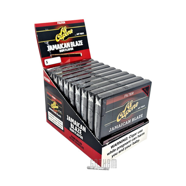Al Capone Jamaican Blaze Filter Cigars Box side