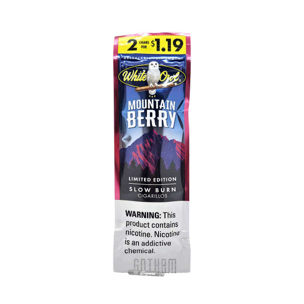 White Owl Cigarillos Mountain Berry single Pouch front