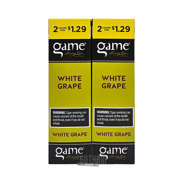 Game Cigarillos White Grape Box front