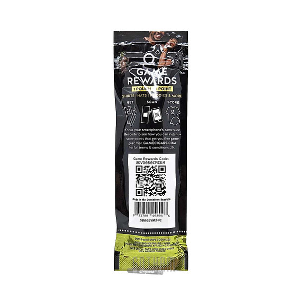 Game Cigarillos White Grape Single Pouch bacl