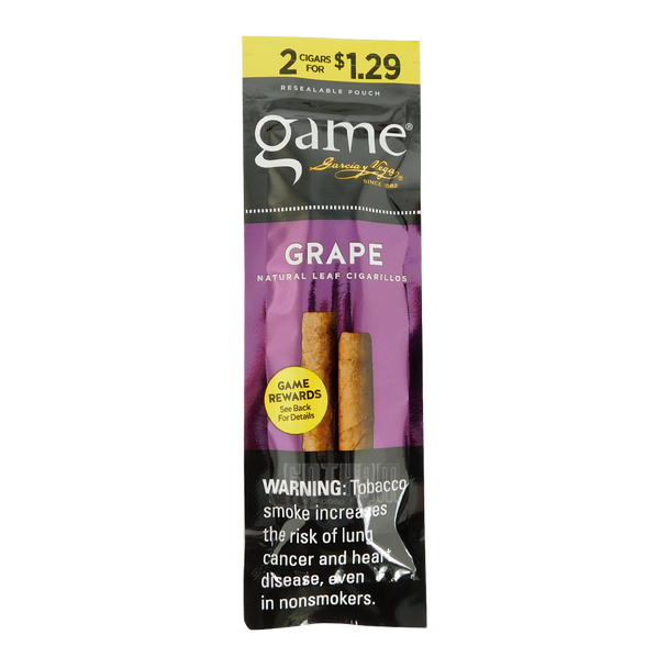 Game Cigarillos Grape FoilPack front