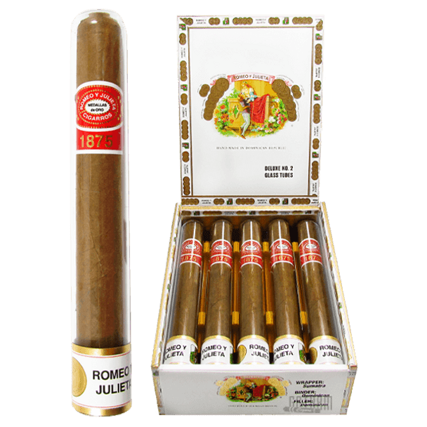 Romeo y Julieta 1875 Deluxe No. 2 Glass Tubes Box and Stick