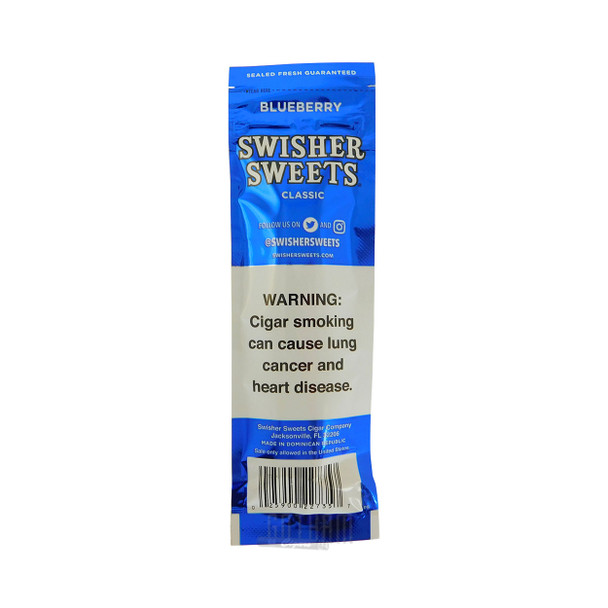 Swisher Sweets Cigarillos Blueberry foilpack back