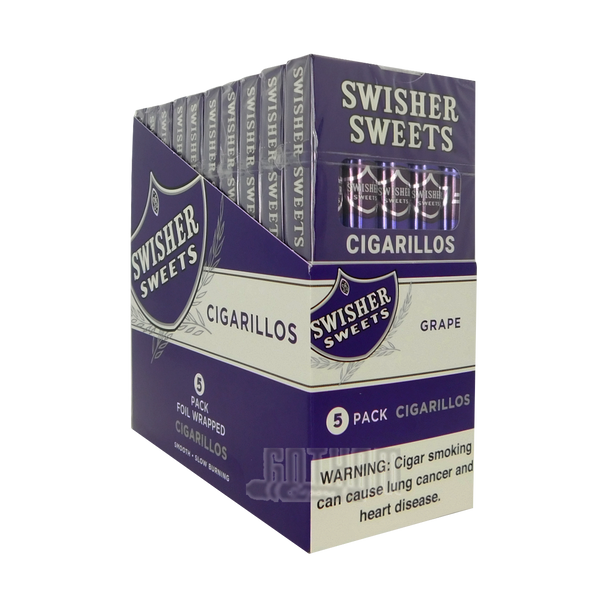 Swisher Sweets Cigarillos Grape 5 Pack Box