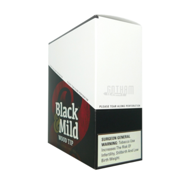 black and mild wine wood tip pack side