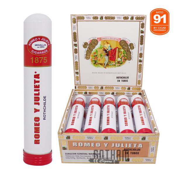 Romeo Y Julieta 1875 Rothchilde En Tubo open box and stick