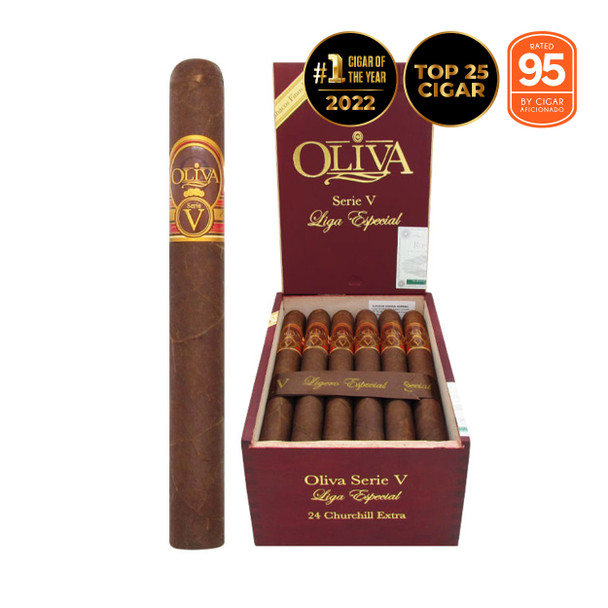 Oliva Serie V Churchill Extra Open Box and Stick