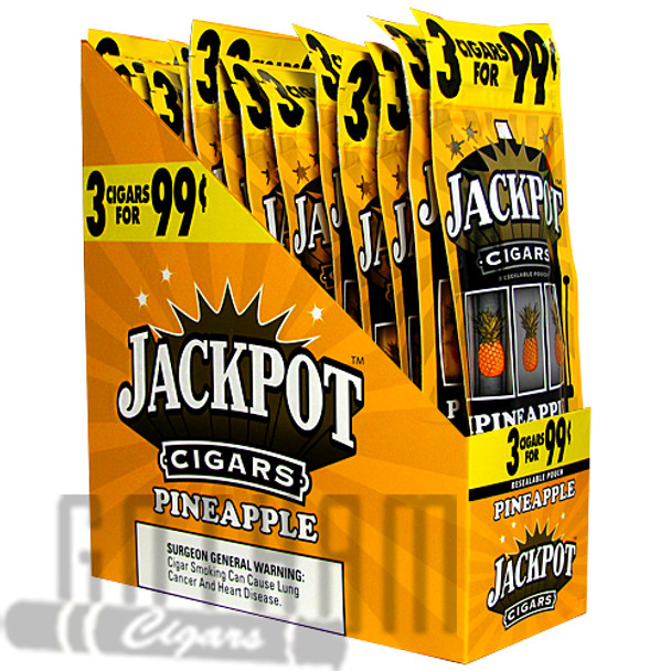 Jackpot Cigarillos Pineapple upright & foilpack