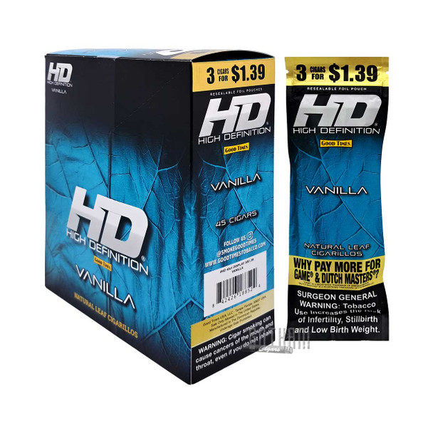 Good Times Cigarillos HD Vanilla Box with Single Pouch