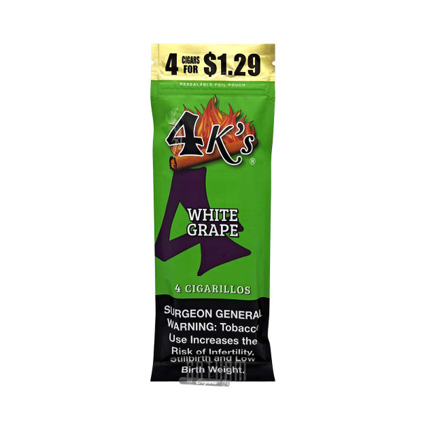 Good Times 4Ks Cigarillos White Grape single pouch