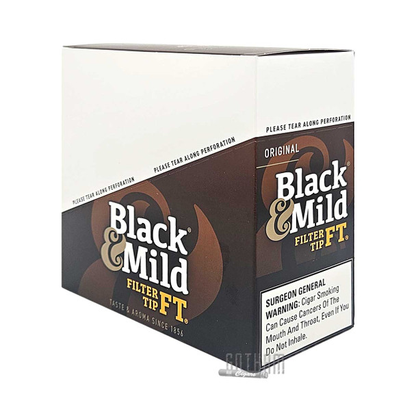 Black and Mild Filter Tip Box side