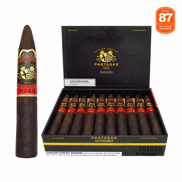 Partagas Black Label Piramide Open Box and Stick