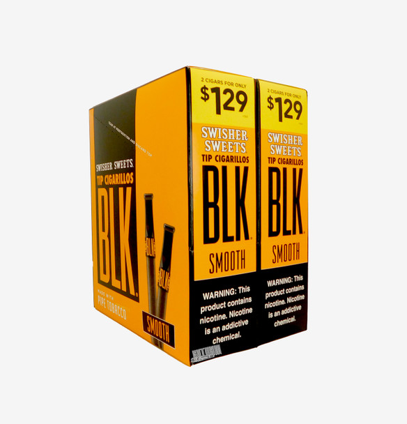 Swisher Sweets BLK Tip Cigarillos Smooth Carton