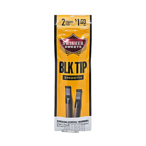 Swisher Sweets BLK Tip Cigarillos Smooth Single Pouch