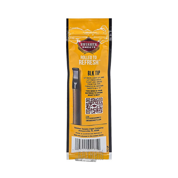 Swisher Sweets BLK Tip Cigarillos Smooth Back Pouch