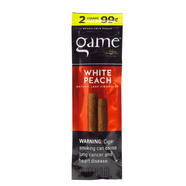 Game Cigarillos White Peach Pack