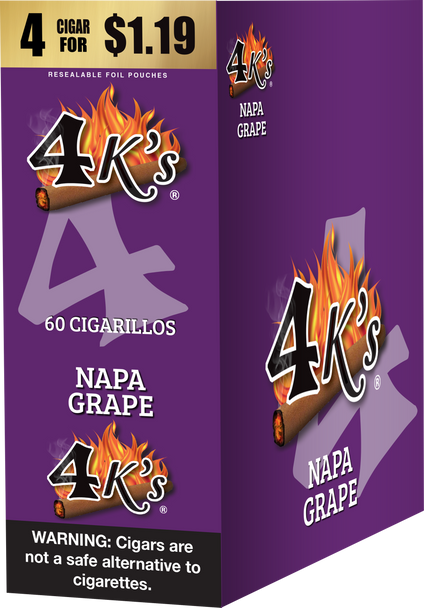 Good Times 4Ks Cigarillos Napa Grape Box