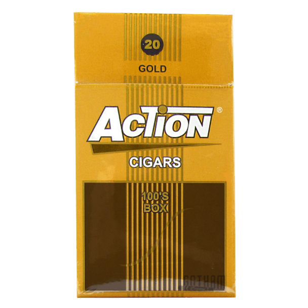 Action Filtered Cigars Gold 100's  Pack