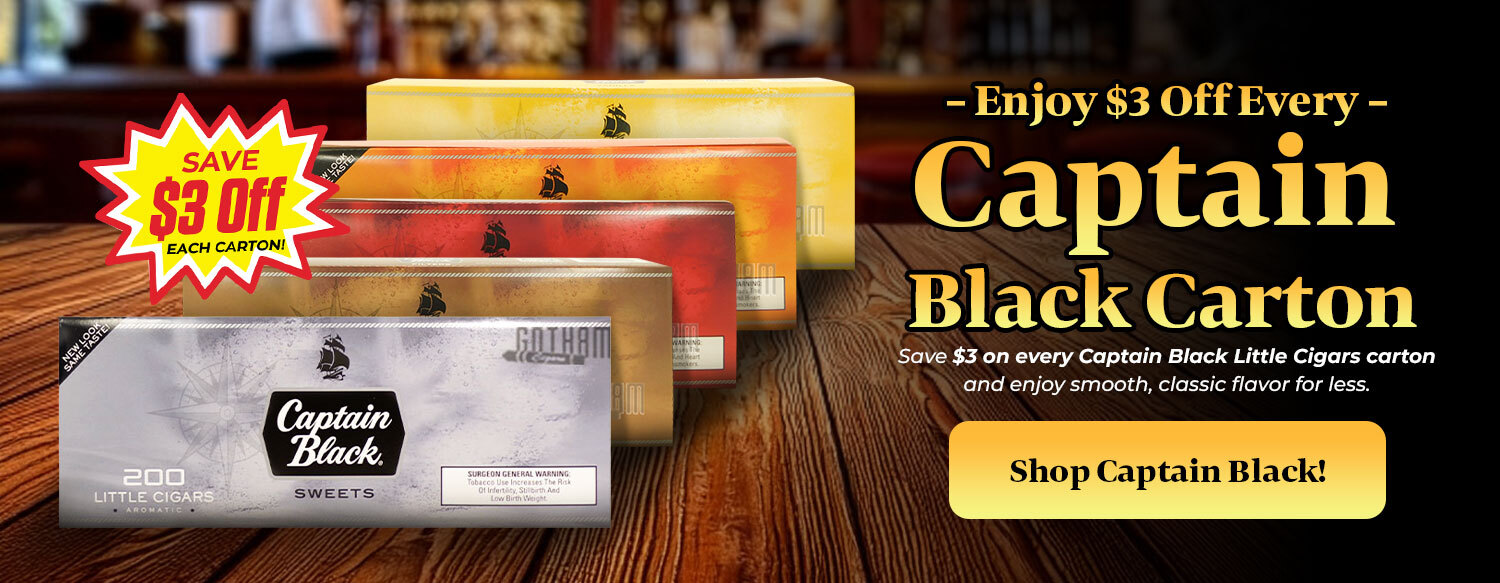 Enjoy $3 Off Every Captain Black Carton!