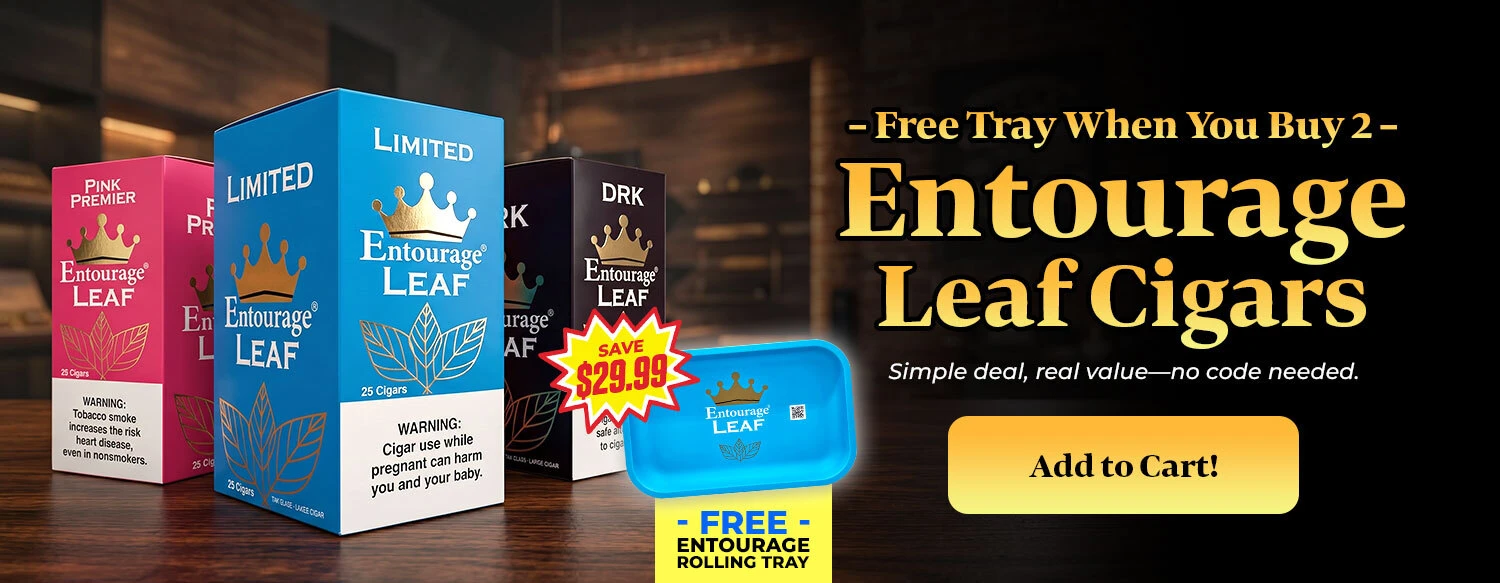 Free Tray when you Buy 2 Entourage Leaf Cigars
