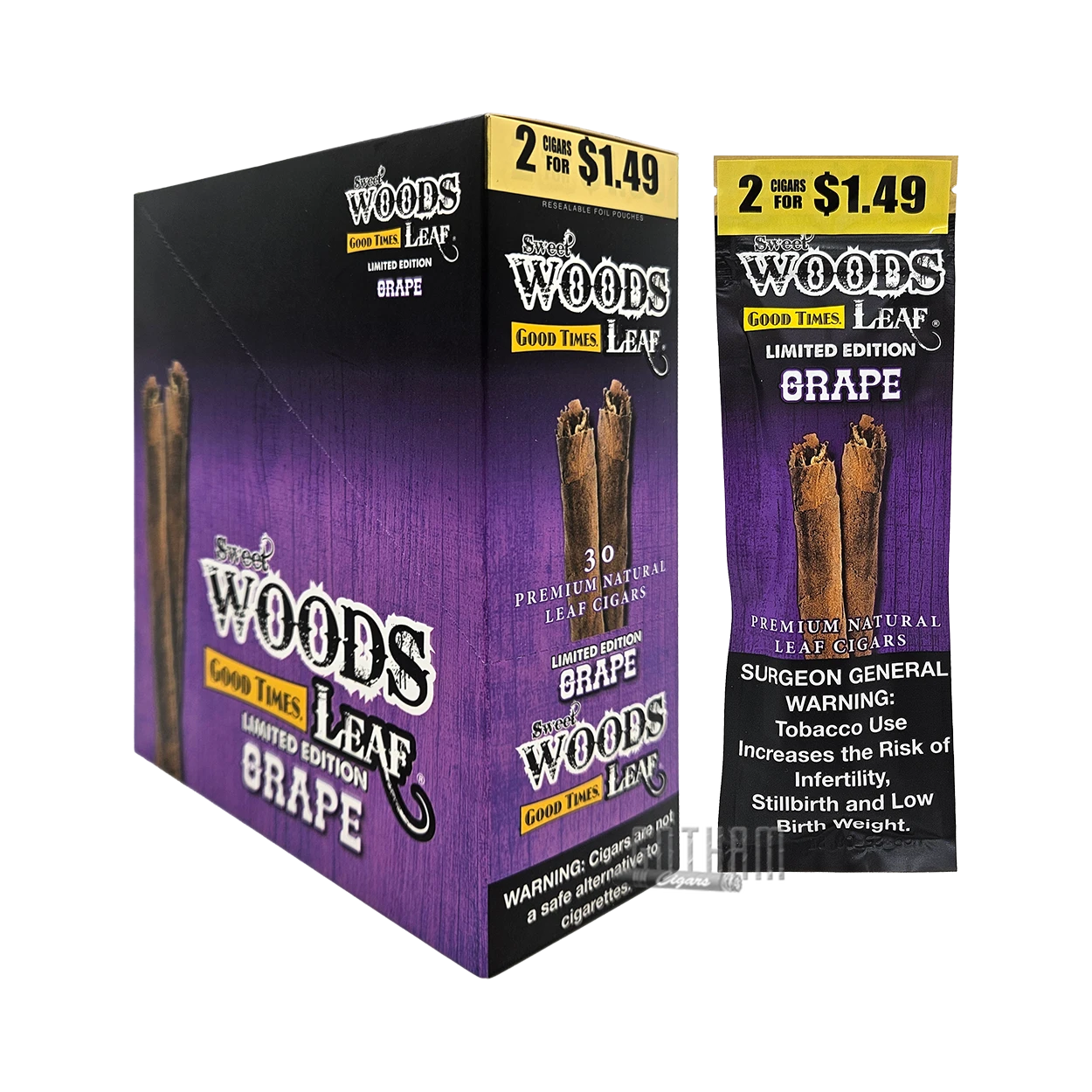Good Times Sweet Woods Grape | Sweet & Aromatic Leaf Cigarillos