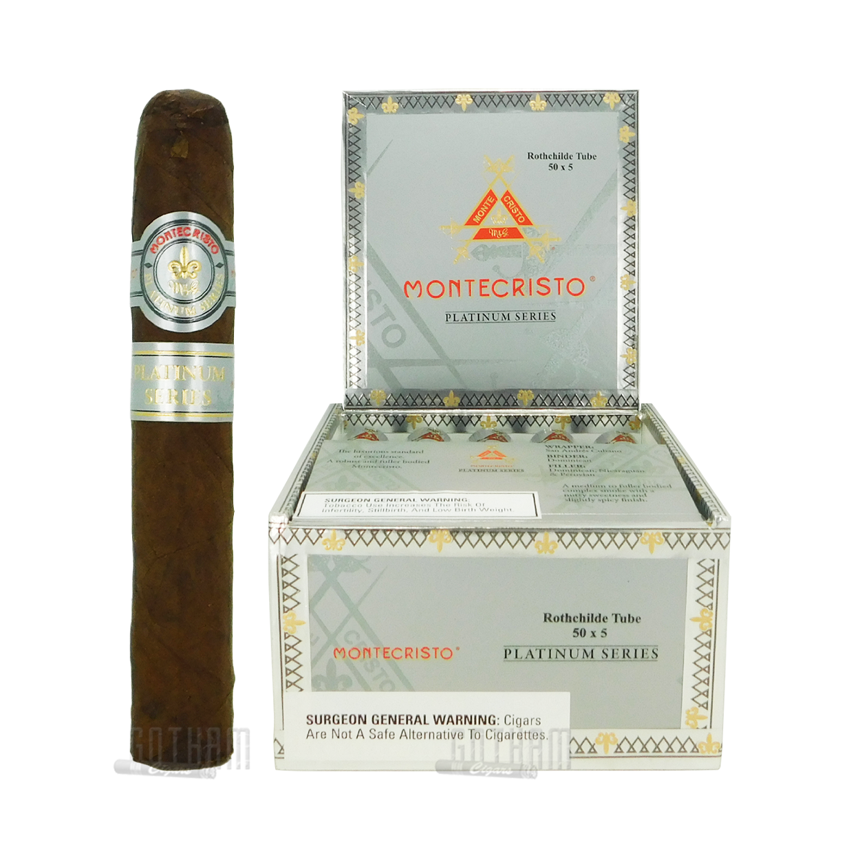 Montecristo Platinum Tubes Rothchilde | Gotham Cigars