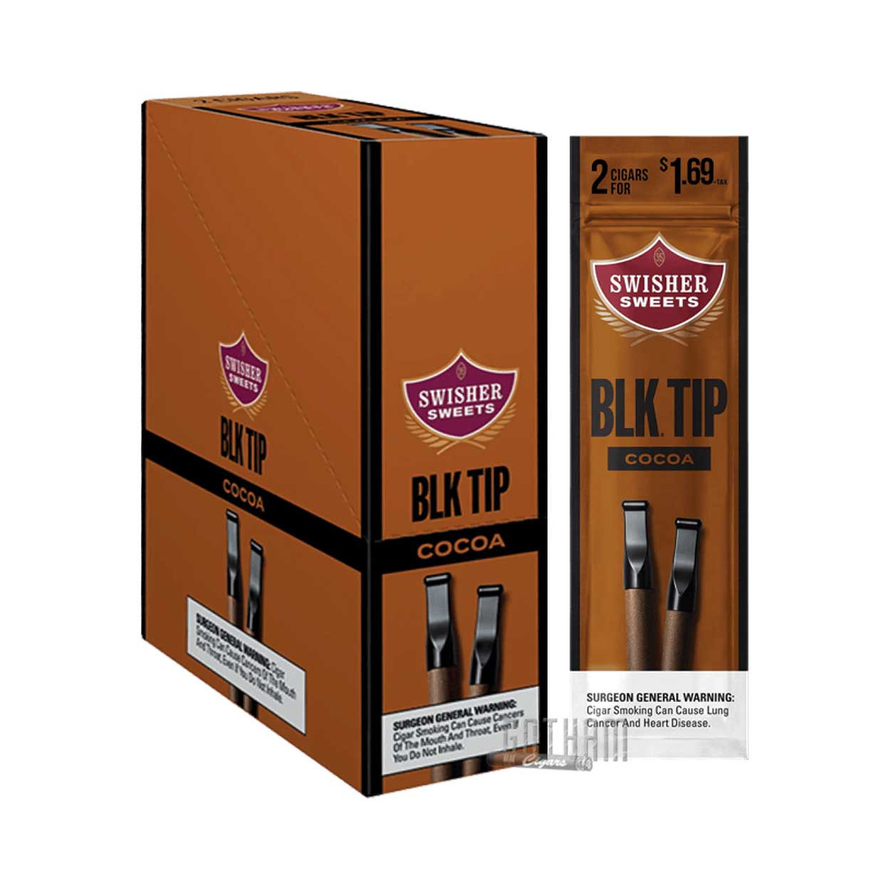Swisher Sweets BLK Tip Cigarillos Cocoa