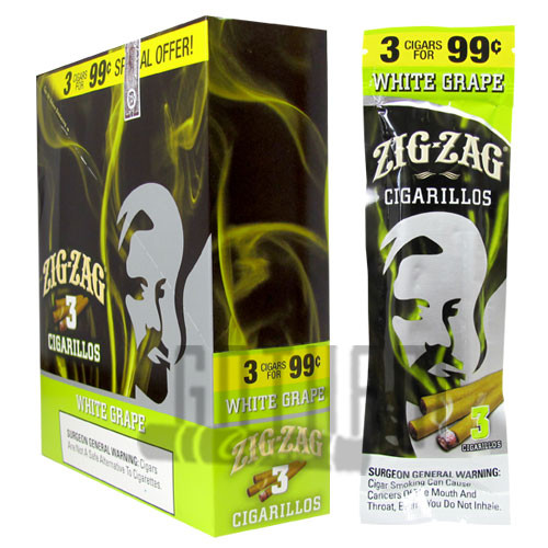 Zig Zag Cigarillos White Grape 3 for 0.99