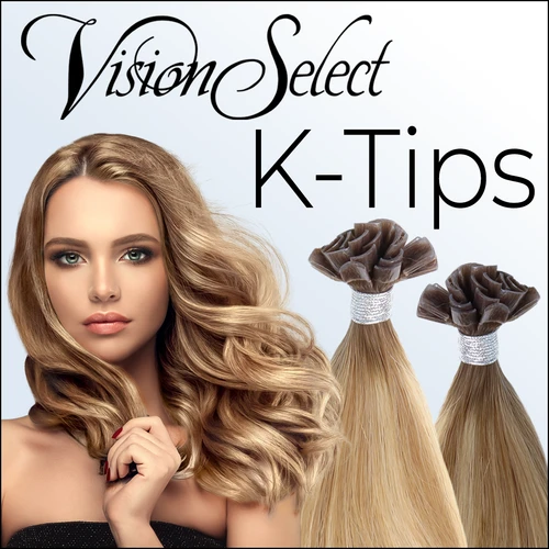 Vision Select K-tips, 100% Premium Remy Human Hair, 25 strands (select length and color to view price)