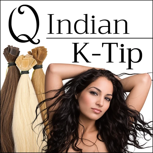 Q Indian Temple Hair - Keratin Tip, fusion, 25 strands   (select length and color to view price)