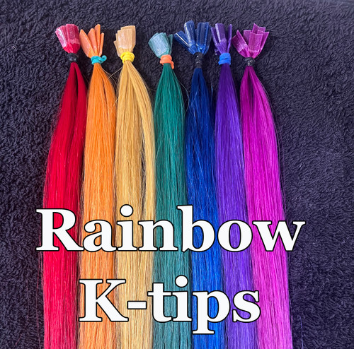 Rainbow colors L-R: Red, Orange, Yellow, Green, Blue, Violet, Magenta