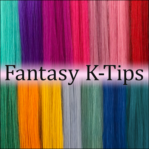 Fun fantasy hair extensions, pink, purple, red, orange, blue and more