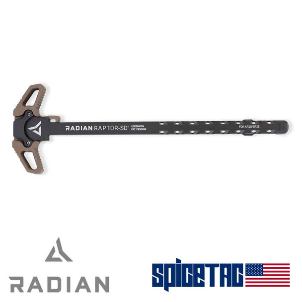 Radian Raptor SD AR10 Ambidextrous Charging Handle Radian Brown For Sale