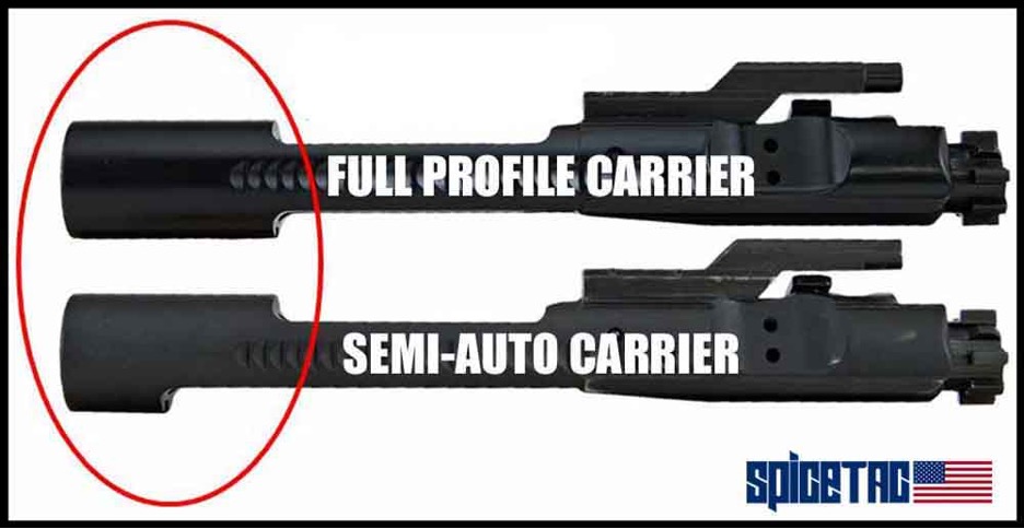Full Auto Bolt Carrier Vs Semi Auto Spicetac Ar Parts