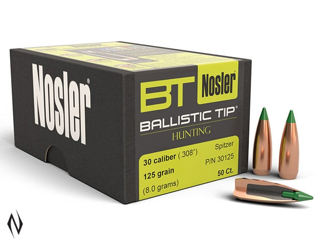 NOSLER 308 125GR BALLISTIC TIP 50PK - Sunbury Firearm Supplies