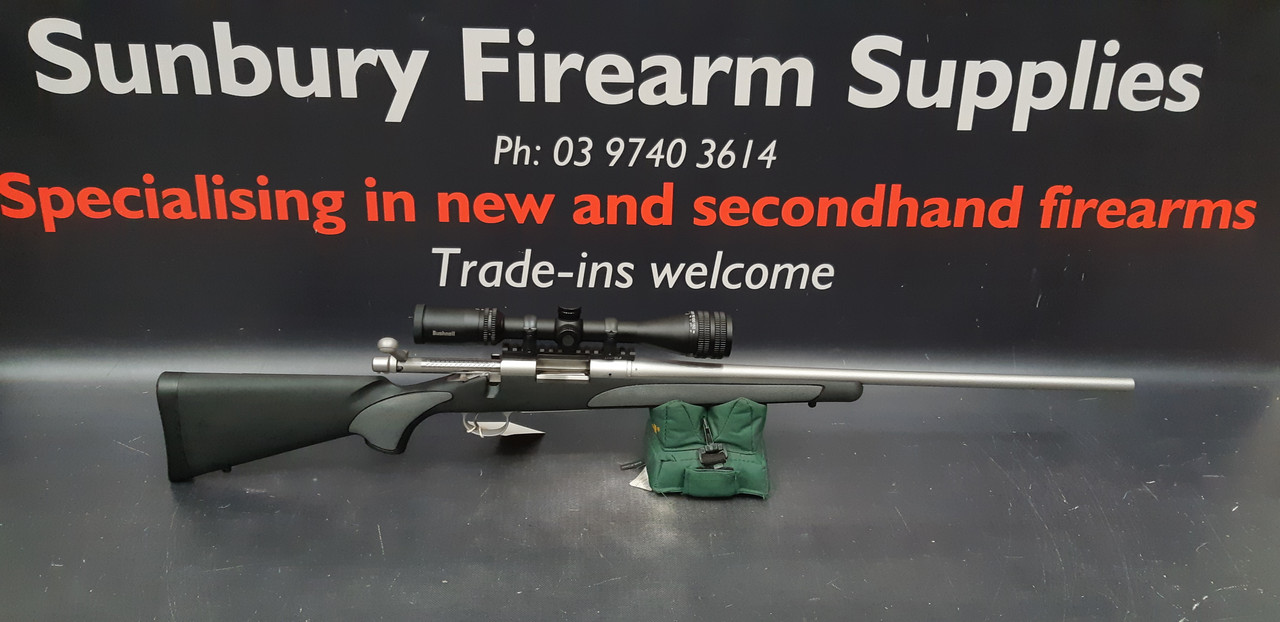 Remington 700 SPS Stainless Synth .223 AT112 Bushnell R3 Scope