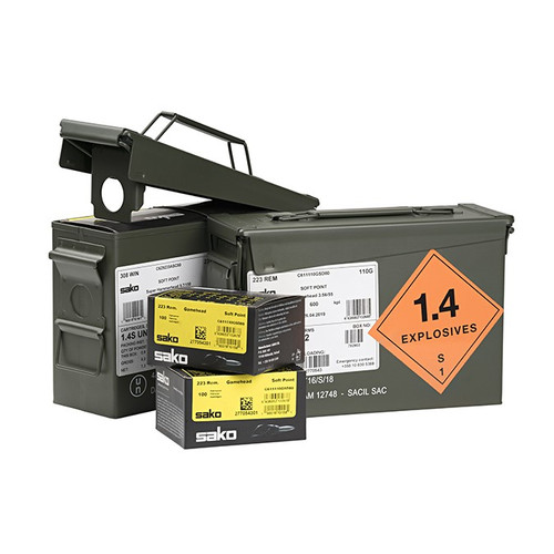 Sako 308WIN 130gr Gamehead Varmint RX HPBT 300pc Ammo Can