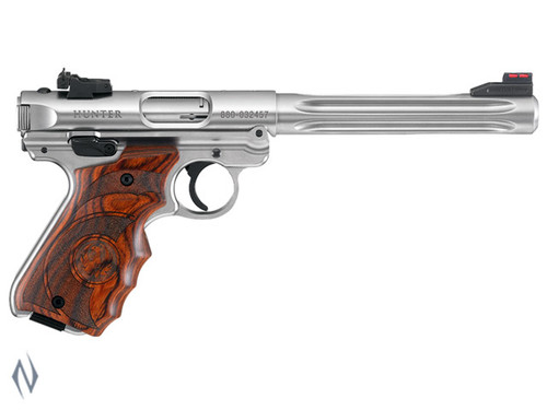 RUGER MKIV 22LR HUNTER STAINLESS + TARGET GRIPS